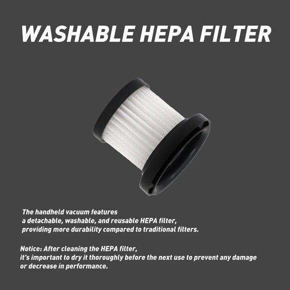 Handheld Vacuum Cleaner Cordless Rechargeable - Picture 6 of 7